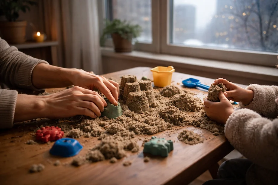 Zabawa w piasku i piasek kinetyczny: jak wspierają rozwój dziecka i jak zadbać o bezpieczeństwo