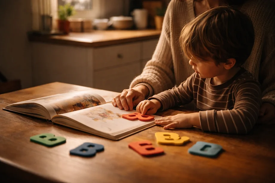 Jak przygotować dziecko do nauki czytania bez presji: alfabet w głowie, nie w zeszycie
