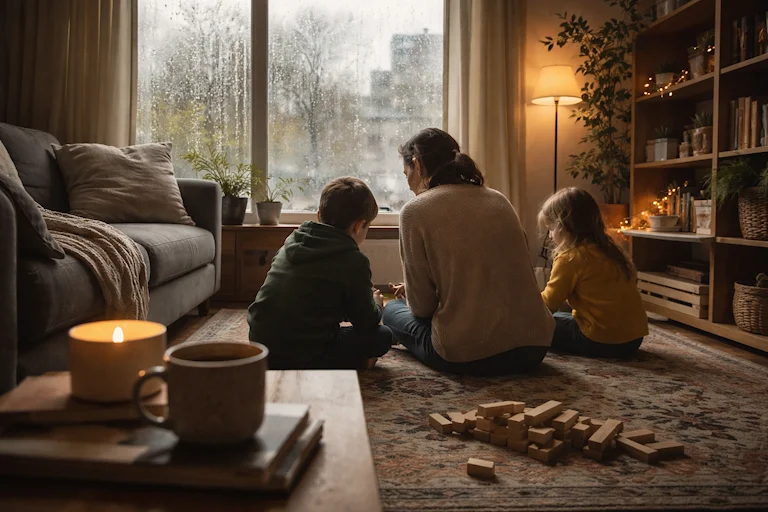 Deszczowy dzień w domu: jak zamienić nudę w bliskość i spokojną zabawę