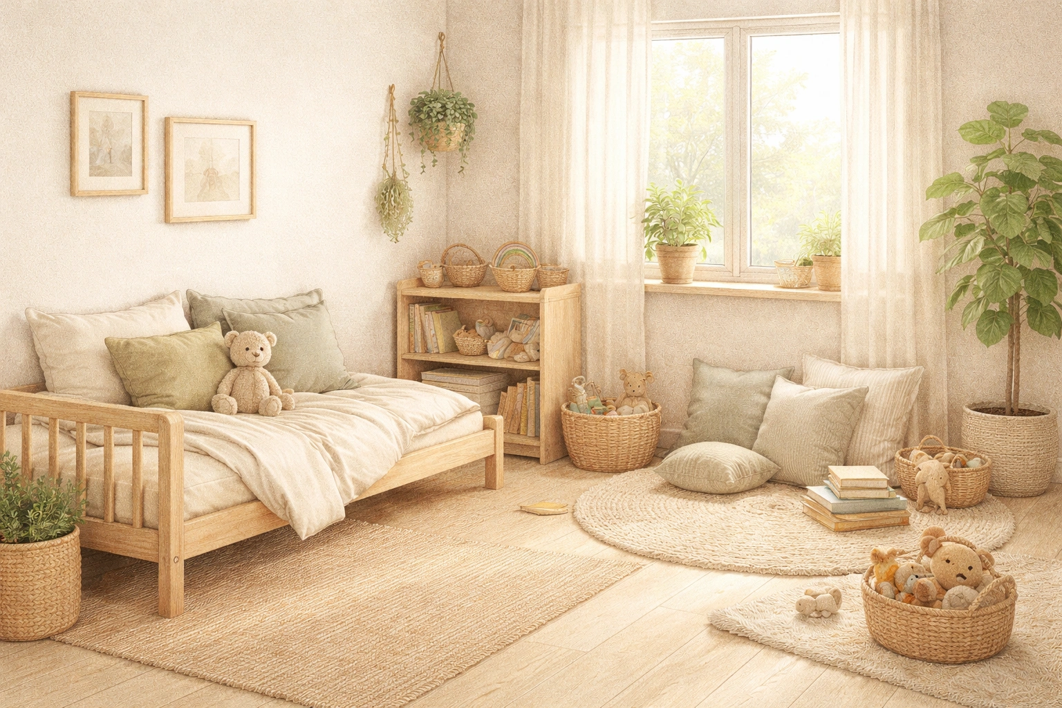 Wnętrza i aranżacja: pokój dziecka bez przebodźcowania