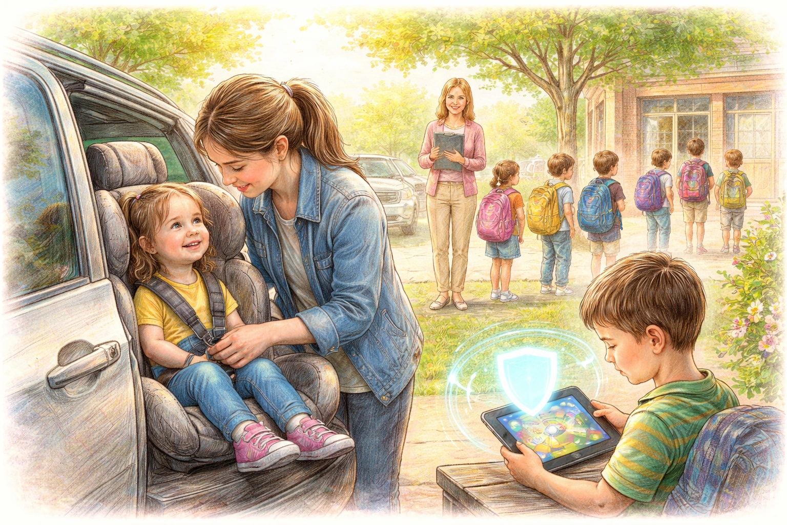 Bezpieczeństwo dzieci: podróże, szkoła i internet