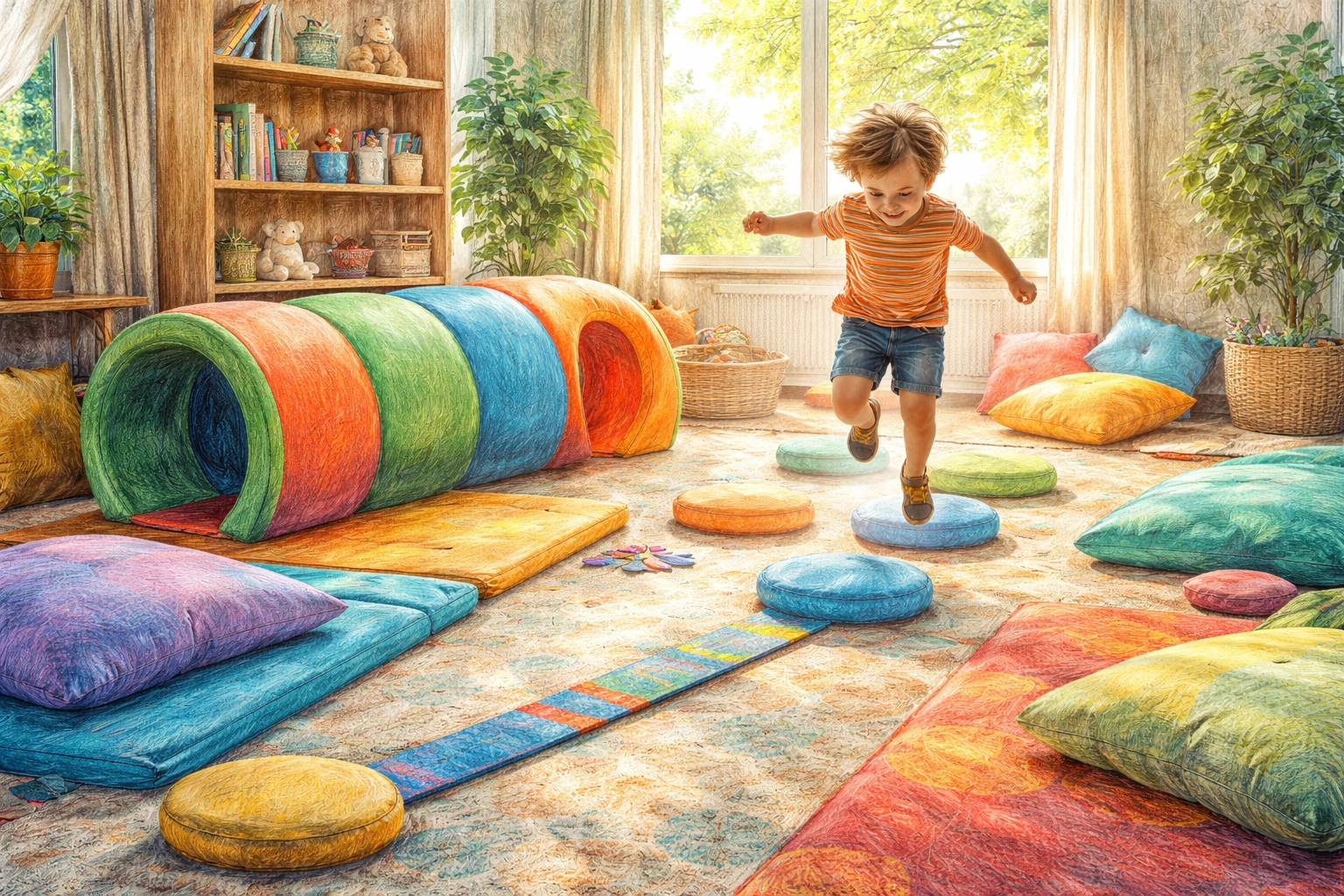 Aktywność fizyczna dzieci: zabawy ruchowe w domu